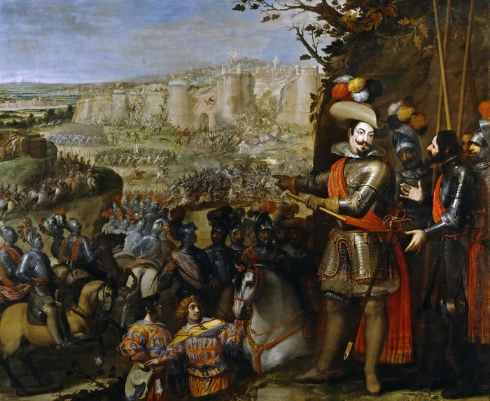 Vincenzo Carducci's painting of a battle scene