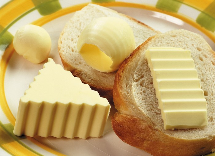 Butter on Bread Slices
