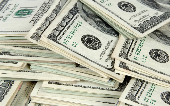 Stacks of United States One Hundred Dollar Bills