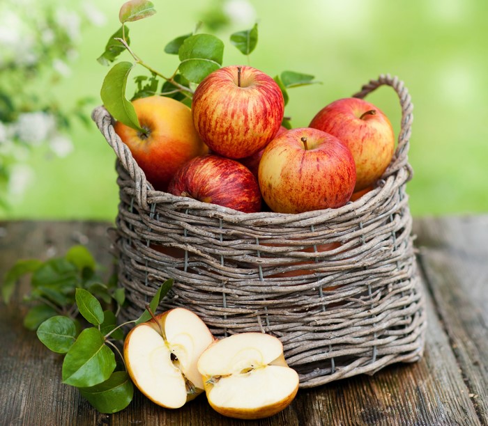 Apples in a Wicker Basket