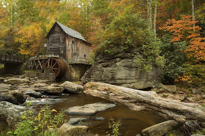 Glade Creek Grist Mill in Babcock State Park, West Virginia