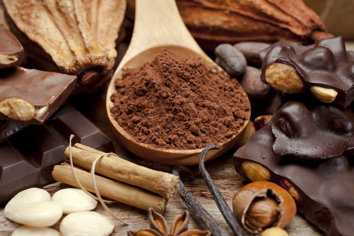 Chocolate, Nuts, Cinnamon, and Cocoa Powder