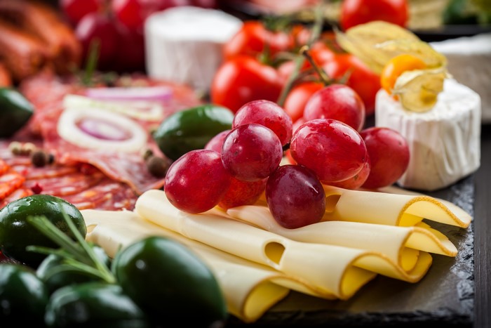 Cheese, Grapes, and Charcuterie Board