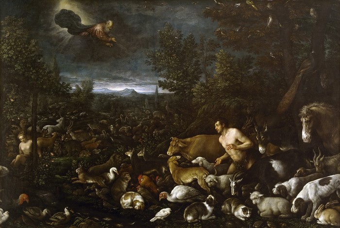 The Creation of Adam and Eve by Francesco Bassano