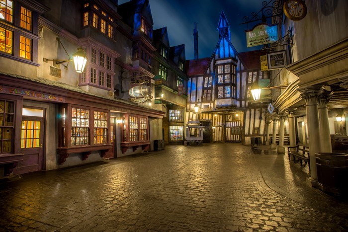 Diagon Alley at Night