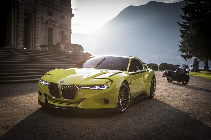 Yellow BMW 3.0 CSL Hommage Concept Car