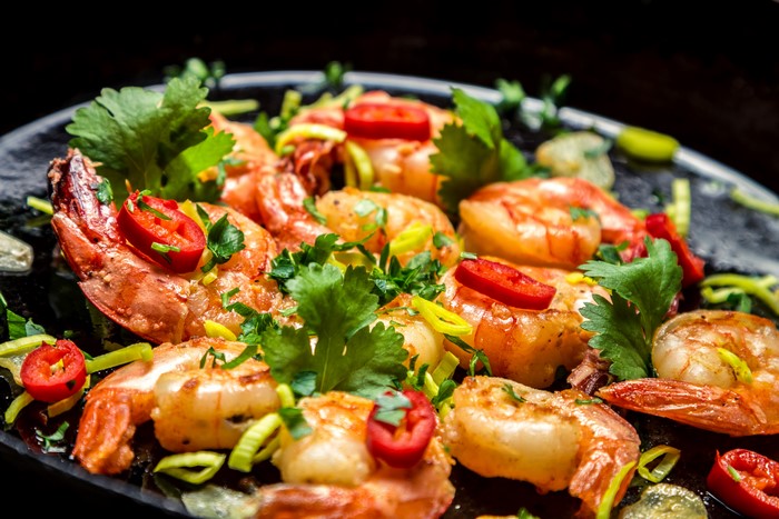 4K Shrimp with Chili and Cilantro
