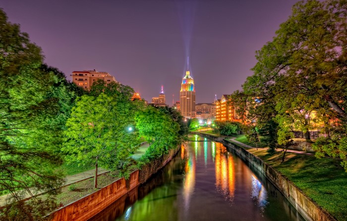 San Antonio Riverwalk at Night, Texas