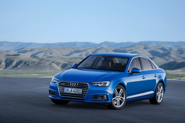 Blue Audi A4 Sedan