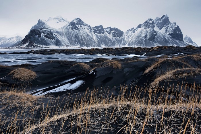 Vestrahorn Stockksness Mountains Iceland