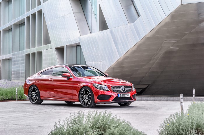 Red Mercedes-Benz C-Class C205 Coupe