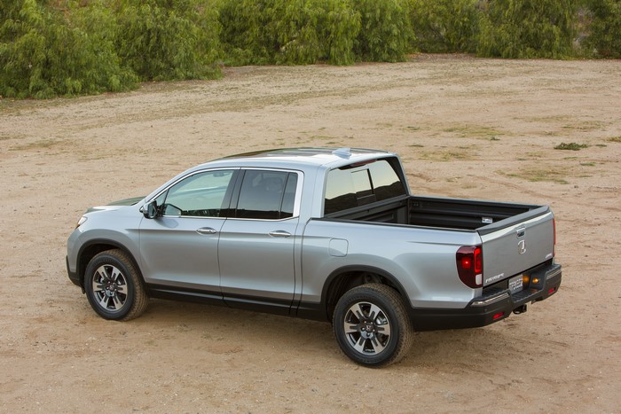 Silver Honda Ridgeline Truck