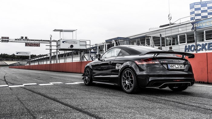 4K Black Audi TT RS Coupe on Race Track
