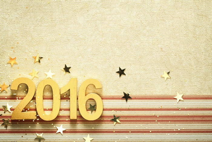 2016 golden numbers with stars and stripes