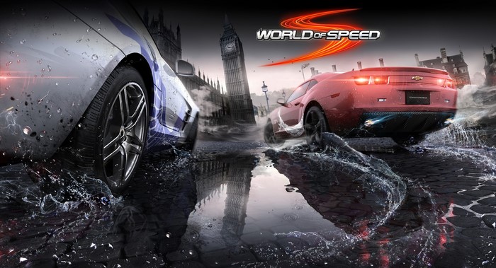 World of Speed cars splashing through London
