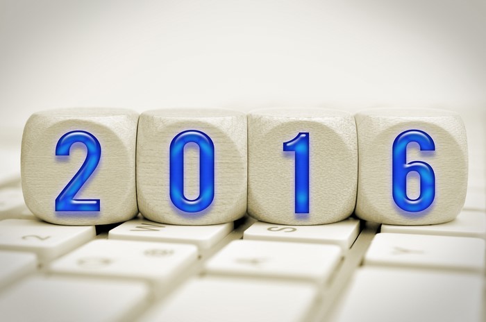 2016 numbers on keyboard