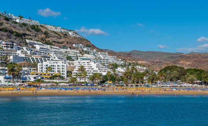Puerto Rico beach resort on Gran Canaria, Spain