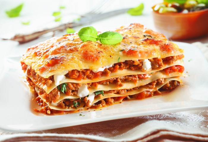 Lasagne with bolognese and cheese