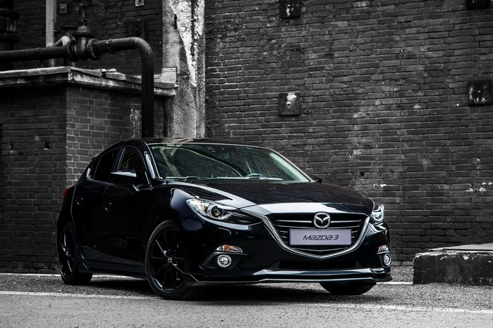 Black 2015 Mazda 3 Sedan