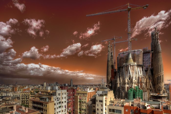 Sagrada Familia under construction, Barcelona, Spain