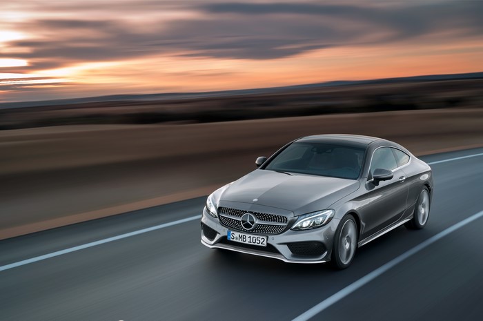 Mercedes-Benz AMG C-Klasse Coupe C205 on a Road