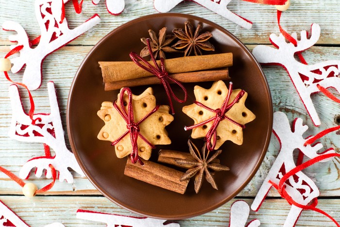 Christmas cookies with cinnamon and star anise