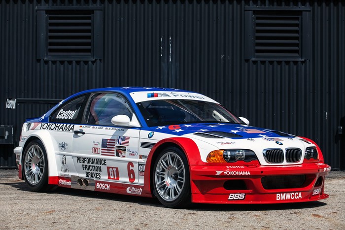 BMW M3 GTR Race Car with American Flag Livery