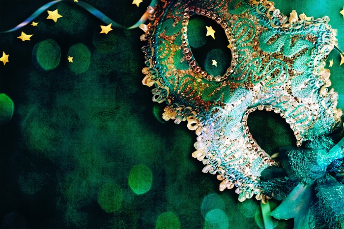 Masquerade Mask with Stars and Bokeh