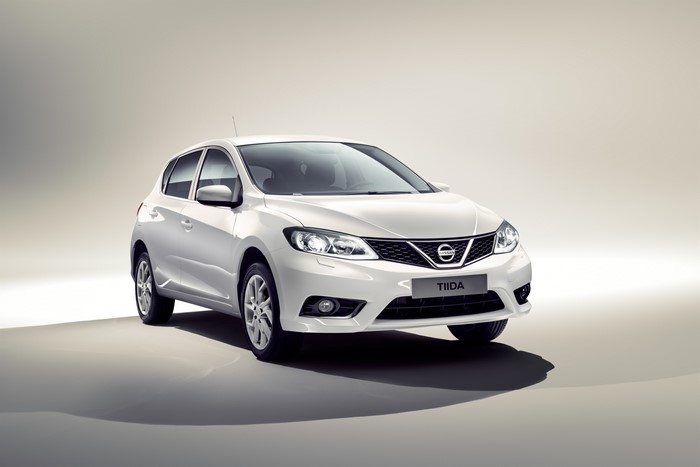 White Nissan Tiida CIS-spec