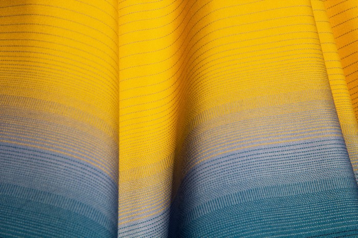 Yellow and blue gradient fabric texture