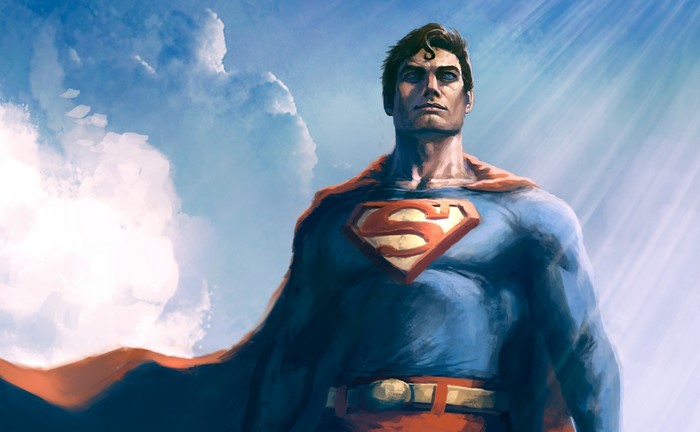 Superman from Heroes Comics Painting Art