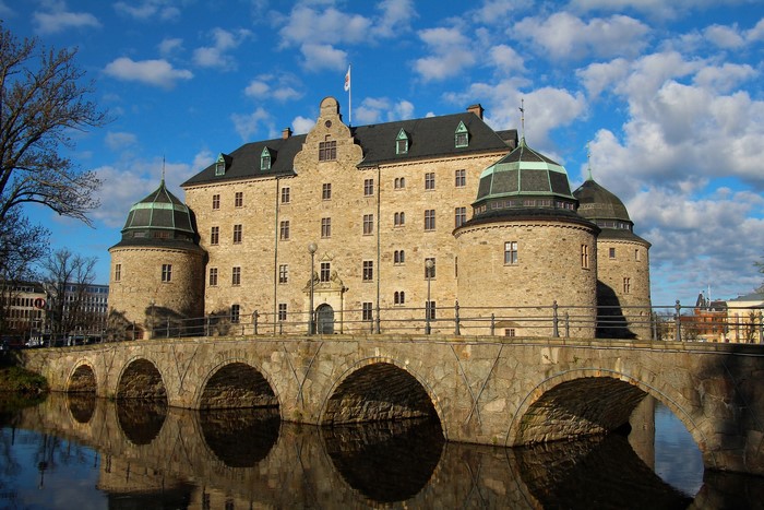 Örebro Castle and bridge in Sweden