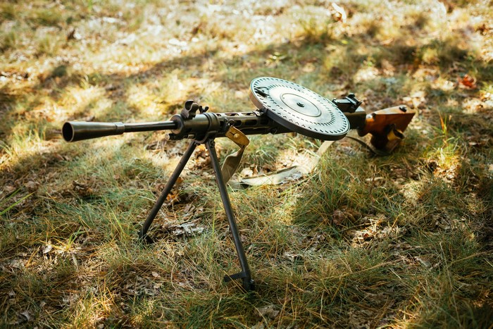 Degtyaryov DP-27 machine gun on a bipod