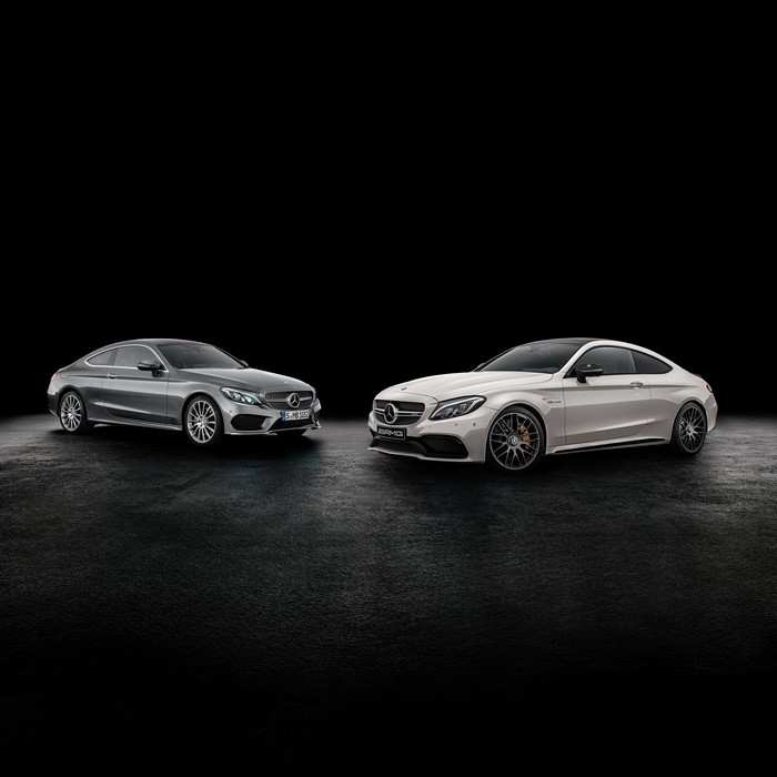 Two Mercedes-Benz C-Class Coupes