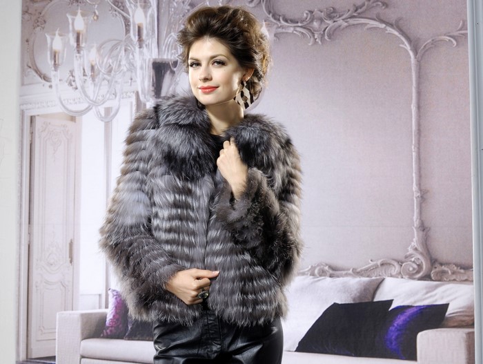 Woman in fur jacket