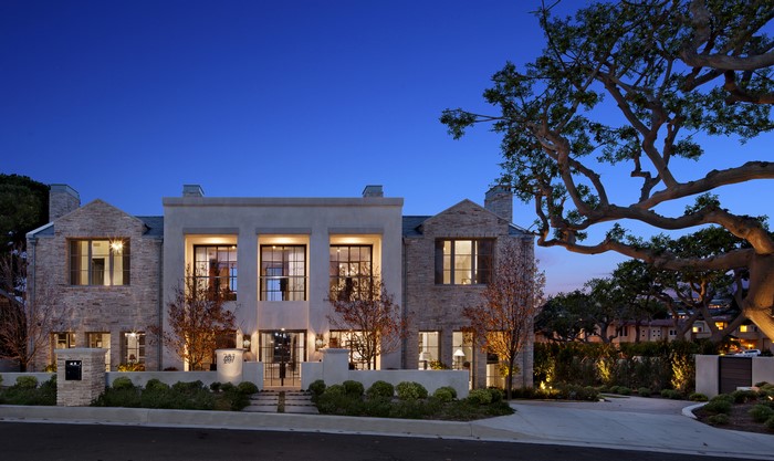 Luxury Mansion in Newport Beach at Night