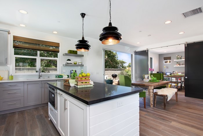 Modern Kitchen with Island and Dining Area