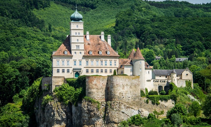 Schonbuhel Castle on a cliff in Austria