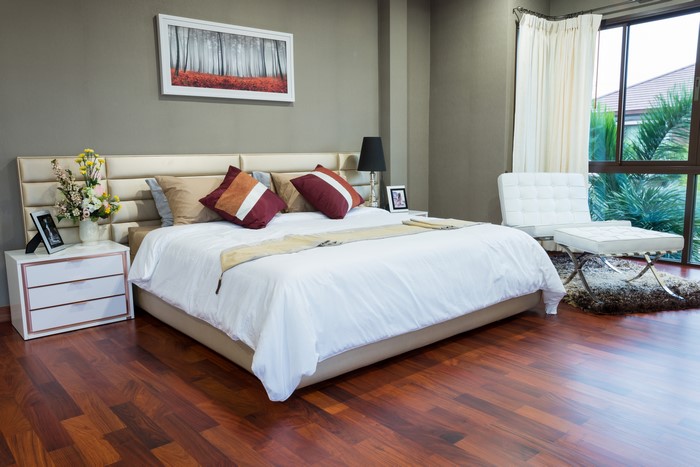 Bedroom Interior Design with Bed and Pillows
