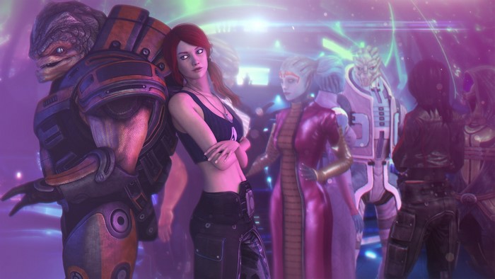 Mass Effect characters including Grunt and Shepard