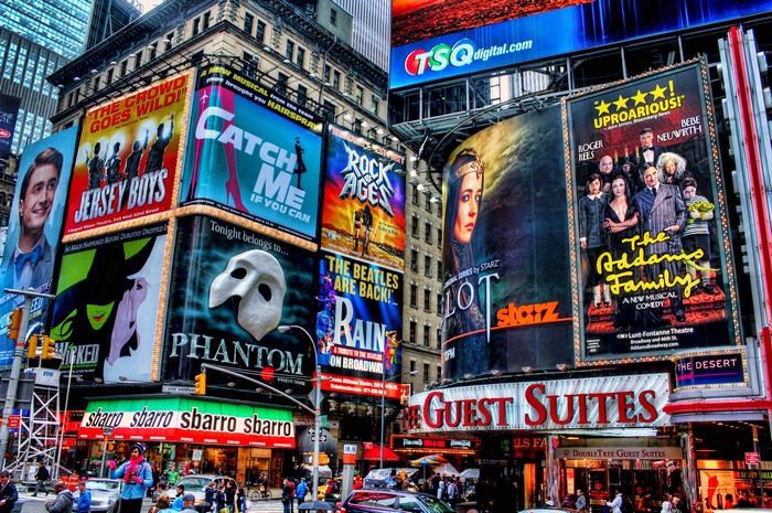 Times Square Broadway Shows and Advertisements