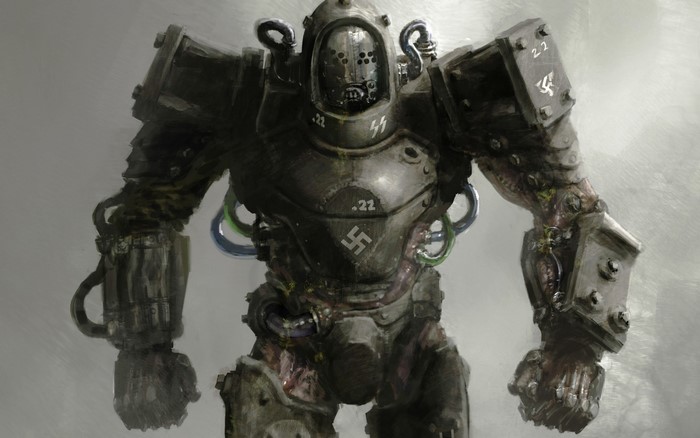 Nazi robot from The New Order: Wolfenstein