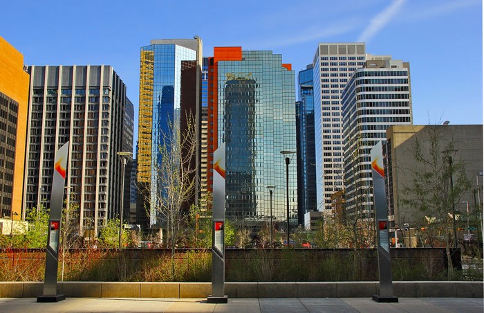 Modern skyscrapers in Calgary, Canada