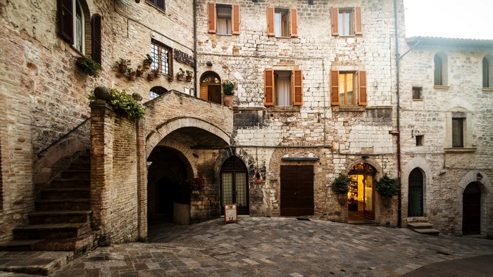 Street in Assisi, Perugia, Umbria, Italy