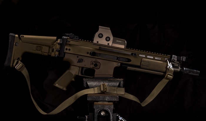 FN SCAR rifle with EOTech sight