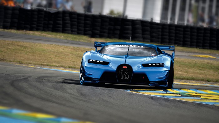 Bugatti Vision Gran Turismo race car on track