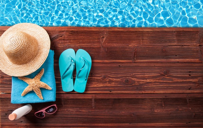 Summer accessories by the pool