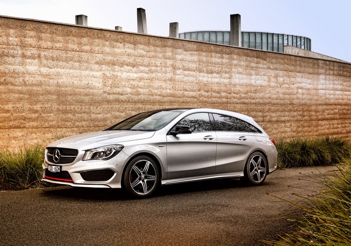 Silver Mercedes-Benz CLA 250 Shooting Brake