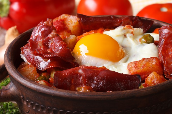 4K Meat products, Bacon, Fried egg
