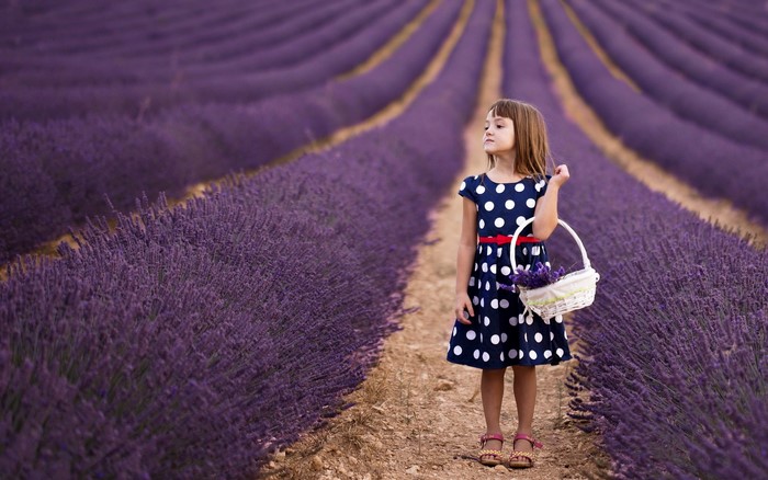 Girl in a lavender field